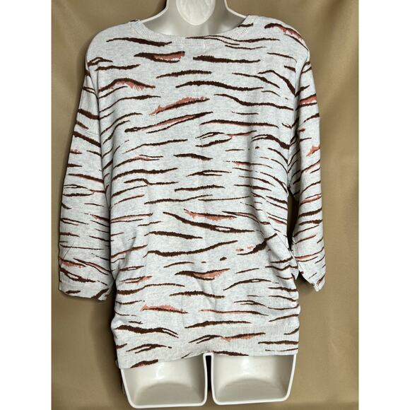 Democracy Zebra Stripe Sweater S NWT - Picture 6 of 9